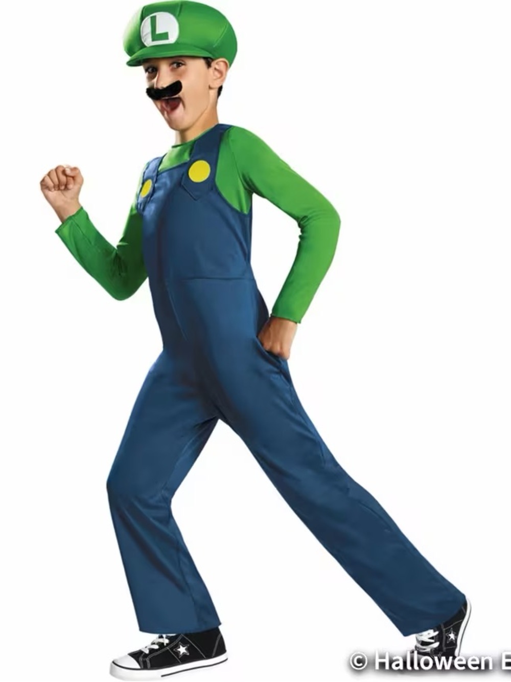 Super Mario Brothers Luigi Kids Costume - sz 10-12yrs